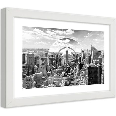 Quadro con cornice, Vista sui grattacieli - 30x20 (1/5)