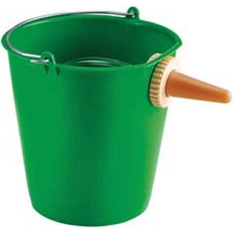 1PZ SECCHIO VERDE CON POPPATOIO PER VITELLI - lt.12