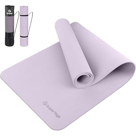 Tapis De Yoga - TPE Non Glissant - 183 X 61 Cm - Épaisseur 6 Mm Ou 8 Mm - Pour Yoga Pilates Exercices Au Sol - 1 Pièce (1/3)