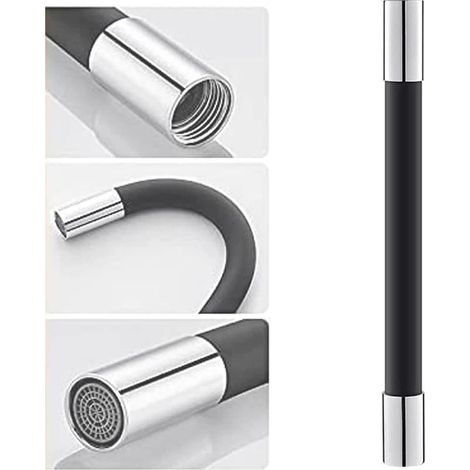 Extenseur de Robinet Flexible, Allonge pour Lavabo et Évier, Réglable 360°, 3 Tailles (20/30/50 cm), Interface Universelle G1/2, Cuivre et Silicone Alimentaire, Installation Facile (1/5)