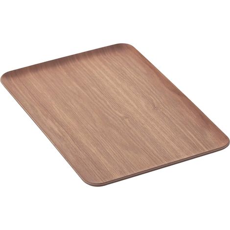 1 Plateau à servir rectangulaire en bois de noyer 39x27cm design moderne pour apéritif salon cuisine (1/5)