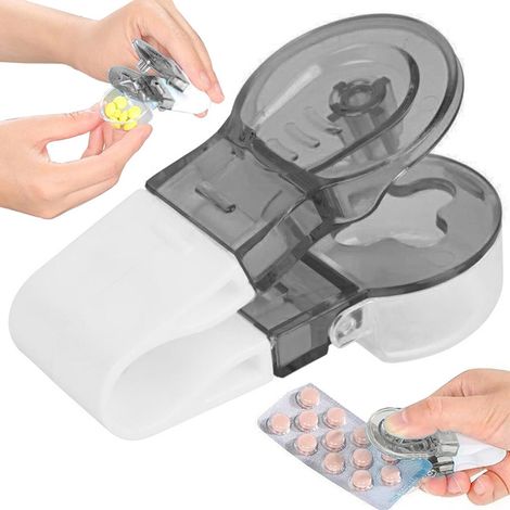 Presse-pilules ergonomique pour plaquettes thermoformées Presse-comprimés compact et portable