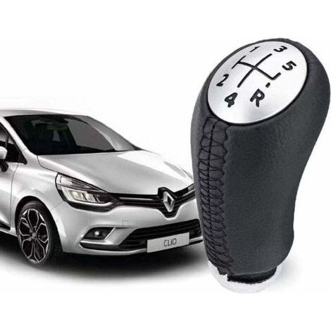 Pommeau de Vitesse Clio 3 – EN CUIR - Levier de Vitesse 5 Vitesses pour Laguna / Megane 2 / Clio 4 / Scenic / Kangoo (1/5)