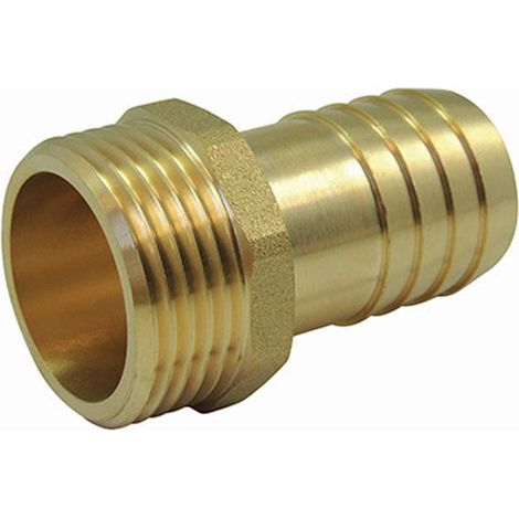 Raccord male fileté - cannelé male en laiton Ø A: 1'' Ø B: 32mm