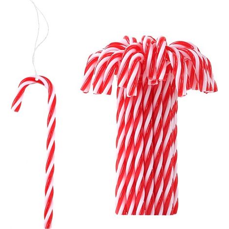 32 lecca-lecca natalizi in plastica, decorazioni natalizie a forma di lecca-lecca da appendere, decorazioni a forma di lecca-lecca, decorazioni per la casa, decorazioni natalizie e di Capodanno per la (1/5)