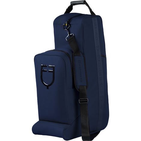 EQUESTRO Borsa portastivali e casco in cordura BLU CAVALLO (1/4)
