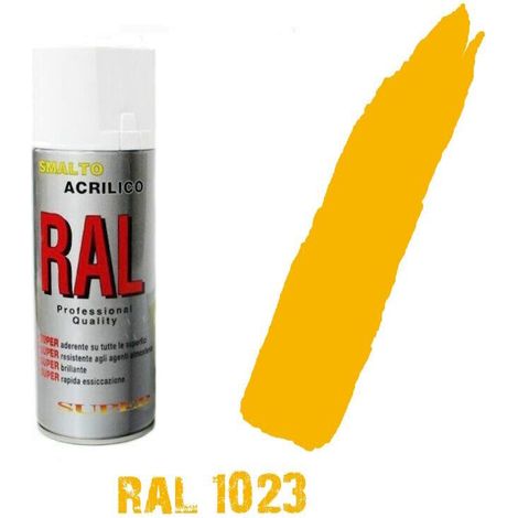 Bomboletta spray giallo oro ral 1023 acrilico vernice  brillante lucido