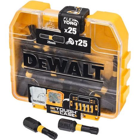 Dewalt – Embouts de visseuse DT70558T – Lot de 2 embouts Impact T25 – Pointe optimisée pour précision – Compatible avec coffrets TSTAK (1/2)