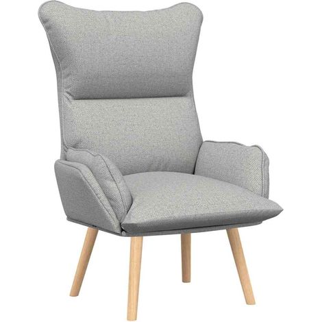 Fauteuil de Salon,Chaise,Fauteuil relaxant Gris nuage 69 x 74 x 93 cm tissu CFW625461 (1/5)
