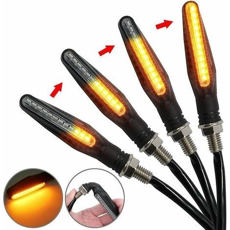x LED-Blinker für Motorräder, links + rechts, 11 x 2,5 cm (1/4)