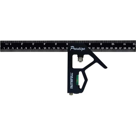 Faithfull FAICS300CNC 300mm 12"" Combination Square CNC Black Anodised Aluminium (1/3)
