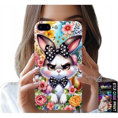 Custodia per iPhone (7 Plus) - Coniglietto pasquale, lepre, uova + vetro (1/5)