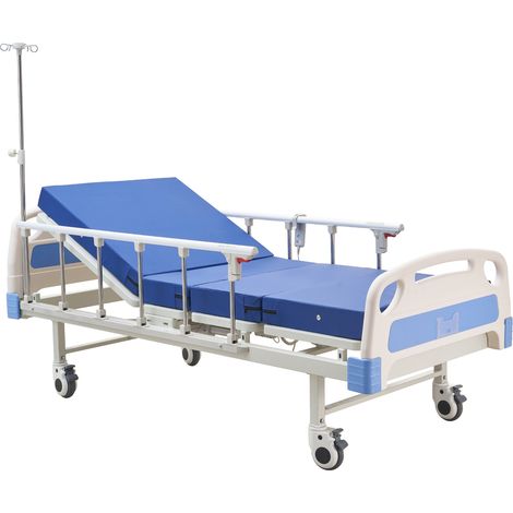 Mophorn Letto Ospedaliero Elettrico a 2 Funzioni con Capacità di Carico 250 kg, Ideale per Assistenza Domiciliare, Schienale e Poggiagambe Regolabili, Ruote Bloccabili