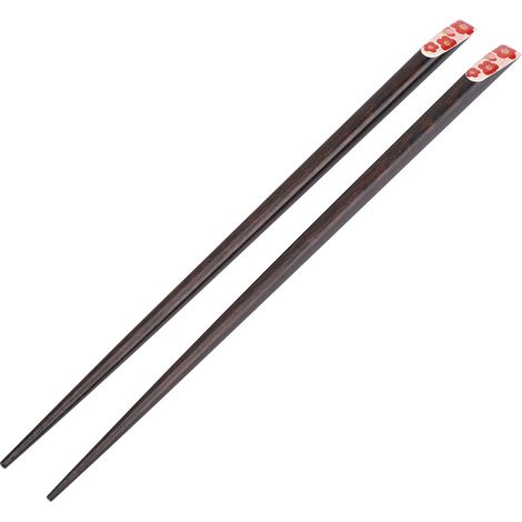 Baguettes spéciales en forme de clou de cerisier, baguettes de style japonais, antidérapantes, baguettes en bois à motifs floraux écologiques pour un usage domestique. (1/5)