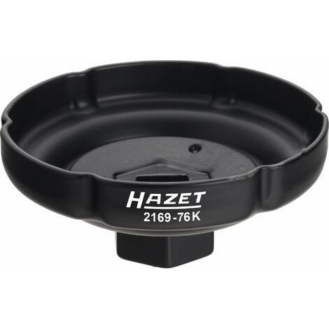 Clé pour filtres à huile 2169-76K ∙ Carré creux 1/2 pouce (12,5 mm) ∙ Profil à rainures ∙ Taille 76 mm (1/4)