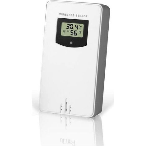 Accessoires pour station météo, sonde de surveillance de température sans fil, capteur de remplacement externe, portée de transmission de 60 mètres (1/3)