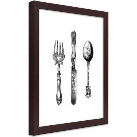 Quadro con cornice, Posate rustiche - 60x90 (1/5)