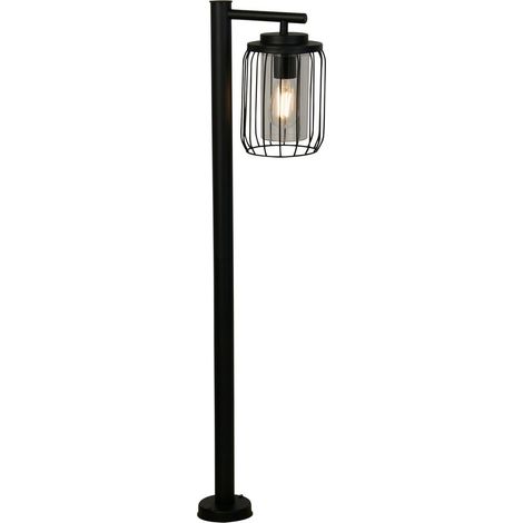 Searchlight Reed 1 lampadaire, métal noir et abat-jour PC