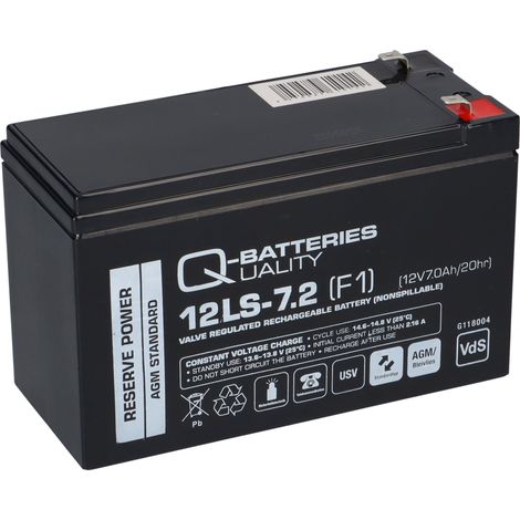 Q-Batteries 12LS-7.2 12 V 7,2 Ah AGM Bleiakku VdS G112003 (1/5)