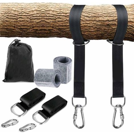 royaluxe - Support de hamac extérieur durable Sangles de suspension robustes avec crochet de balançoire pour hamac de jardin balançoire Camping-150cm x 2 2pcs (1/5)