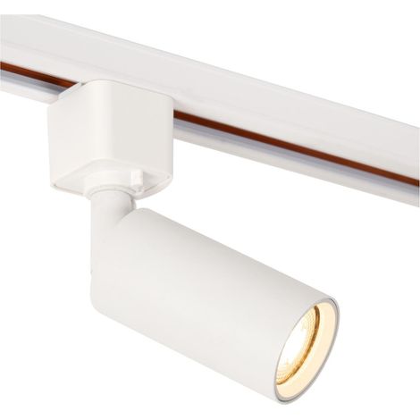 Spot sur rail - Système de rail monophasé/Éclairage sur rail - 1xGU10/MR11 - Blanc (Extension) (1/5)