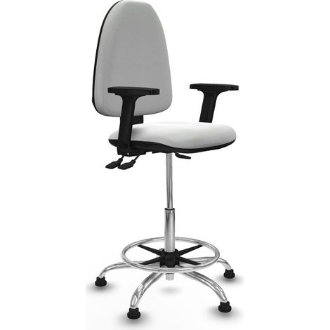 Piqueras y Crespo Silla de Oficina Blanca con Reposabrazos (1/3)