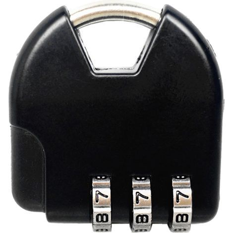 Serrure à bagages bricolage réglage mot de passe léger en alliage de Zinc matériel combinaison cadenas pour valise voyage noir. (1/5)