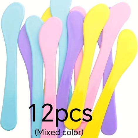12 bâtons à mélanger pour peinture, réutilisables, adaptés au mélange de résine, époxy et peinture liquide, 4 couleurs, 15cm/5,9 pouces (1/4)