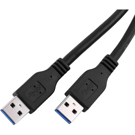 Câble d'extension combiné double USB 3.0 mâle vers femelle avec trous de fixation pour panneau à vis (1/5)
