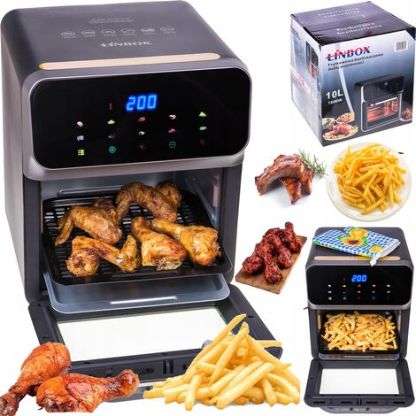 Fritteuse, Heißluftfritteuse, Linbox, Edelstahl, schwarz (1/5)