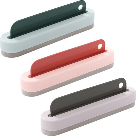 Lot de 3 grattoirs de douche, brosses de nettoyage de moustiquaires 2 en 1, petits grattoirs pour salle de bain (1/5)