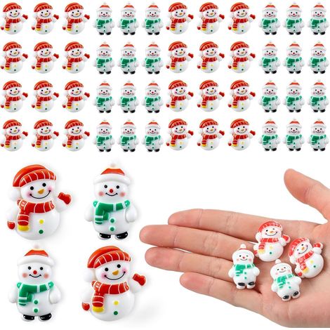 Décorations de Noël en Résine, 50 Pièces Mini Ornement Noël, Ornements Miniatures de Noëls en Résine, Figurine Noëls Résines pour Bricolage Maison Décoration (1/5)