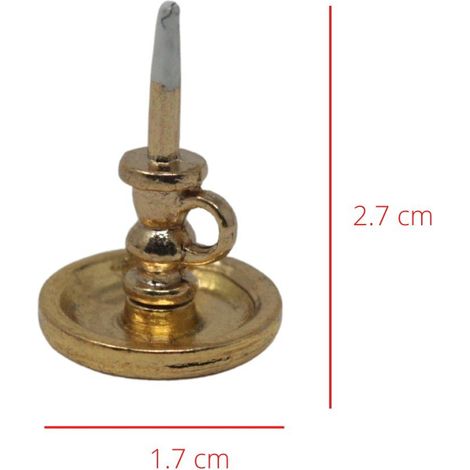 Lume con Candela in Metallo 1,7x2,7 cm 86093 (1/4)