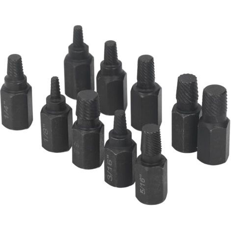 Ensemble D'extracteur de Vis en Acier de qualité Supérieure, Kit de Démontage de Fixation pour la Réparation et L'entretien 10 Pièces (1/5)