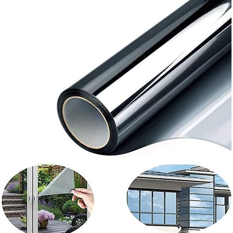 privacy Window Film One Way Mirror Film Anti Uv Sunscreen Film Self Adhesive Film (40x400cm) (1/5)
