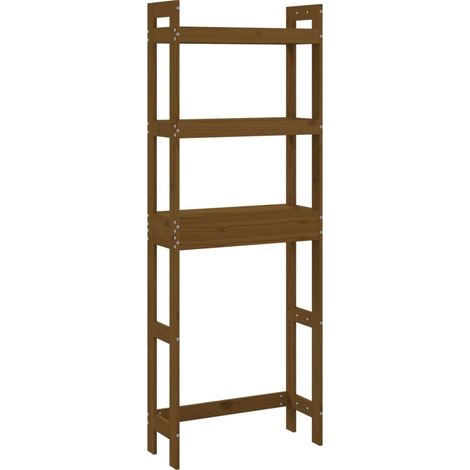Mensola WC 63 x 26 x 171 cm legno massello di pino marrone miele 020005516
