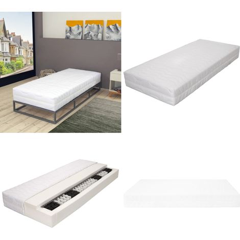 Matelas 80 x 200 cm 7 zones Ressort ensaché 20 cm H2 - Matelas À Ressorts Ensachés - Matelas Confortable - Matelas Double Zone - Matelas Anti Douleur - Meilleur Sommeil - Home & Living (1/5)