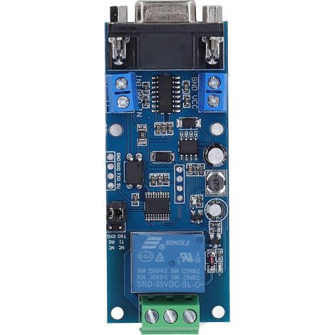 1-Kanal-Relaismodul-Steuerschalter-Relaisplatine mit RS232-TTL-UART-Kommunikationsschnittstelle (DC 7–24 V)
