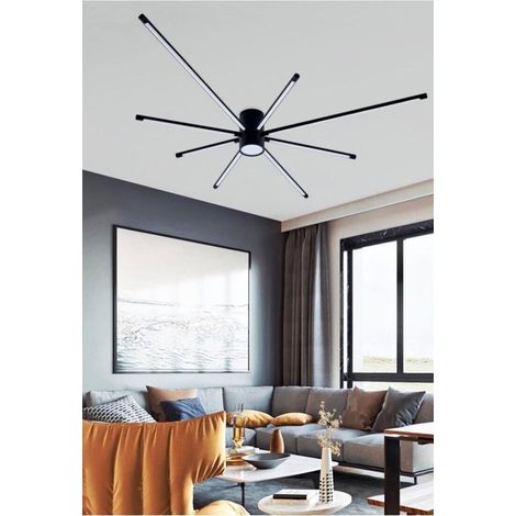 Lampadario Da Soffitto Plafoniera Led Luce Bianca 42 Watt Moderno Nero Pn27nf (1/4)