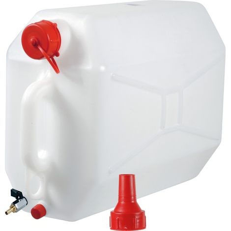 Tanica in polietilene con rubinetto in metallo - 15 L - Orizzontale