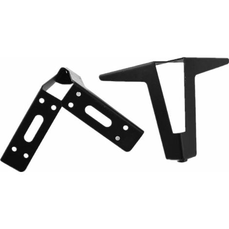 Meubles Réglables Pied 4Pcs Jambe De Canapé Meuble TV Jambe De Support Triangle Creux Support De Meubles en Métal Noir Mat 15Cm (1/4)