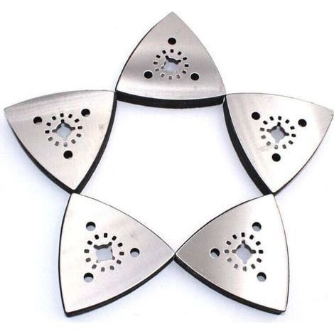 pair Plateau Abrasif Patin de Ponçage Ponceuse Triangle Disque pour outils Multifonctions （3pcs） (1/4)