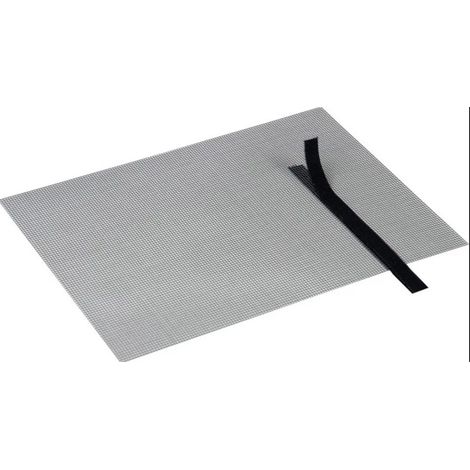 Cinta adhesiva para malla mosquitera en fibra de vidrio y aluminio, adaptable, color negro, 500 cm