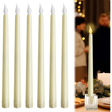 Bougie LED,Électrique Flamme Vacillante Bougie Chandelier LED,Fausses Bougies Décorative,Flamme Vacillante,Blanc Bougies LED pour Anniversaire,Noël,Fête D'anniversaire,Mariage (1/5)