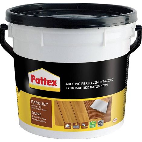 Adesivo per pavimenti in legno "Pattex Parquet" di tipo vinilico in secchio plastico da 5 Kg (1/3)