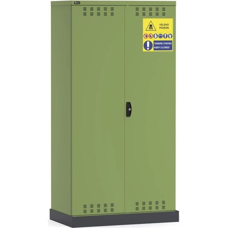 armadio per fitofarmaci e fitosanitari fami "perfom" in lamiera verde 104,8x60x202,7 cm (1/3)