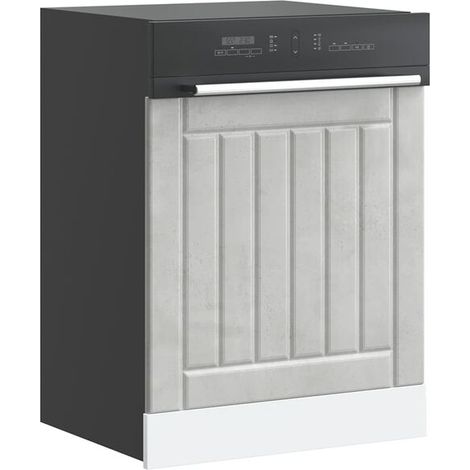 Panneau de lave-vaisselle Lucca gris béton Bois d'Ingénierie, Design Moderne (1/5)