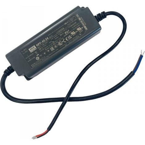 MW MEAN WELL NPF-40-24 Alimentatore Trasformatore IP67 40W 24V 1,67A Input 220V e 110V