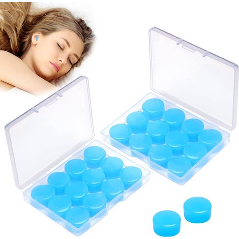 Bouchons d'Oreille En Silicone, 24 Pices Bouchons d'Oreille pour Dormir Moulables, Boule Quies Silicone s et Étanches, Bouchons d'Oreilles pour Natation Sommeil Avions Apprentissage (1/5)