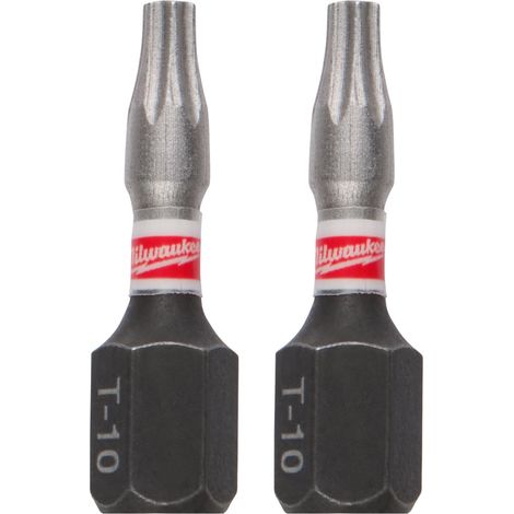 Milwaukee Shockwave T10 x 25 mm Schraubendreherbit, 3-teilig